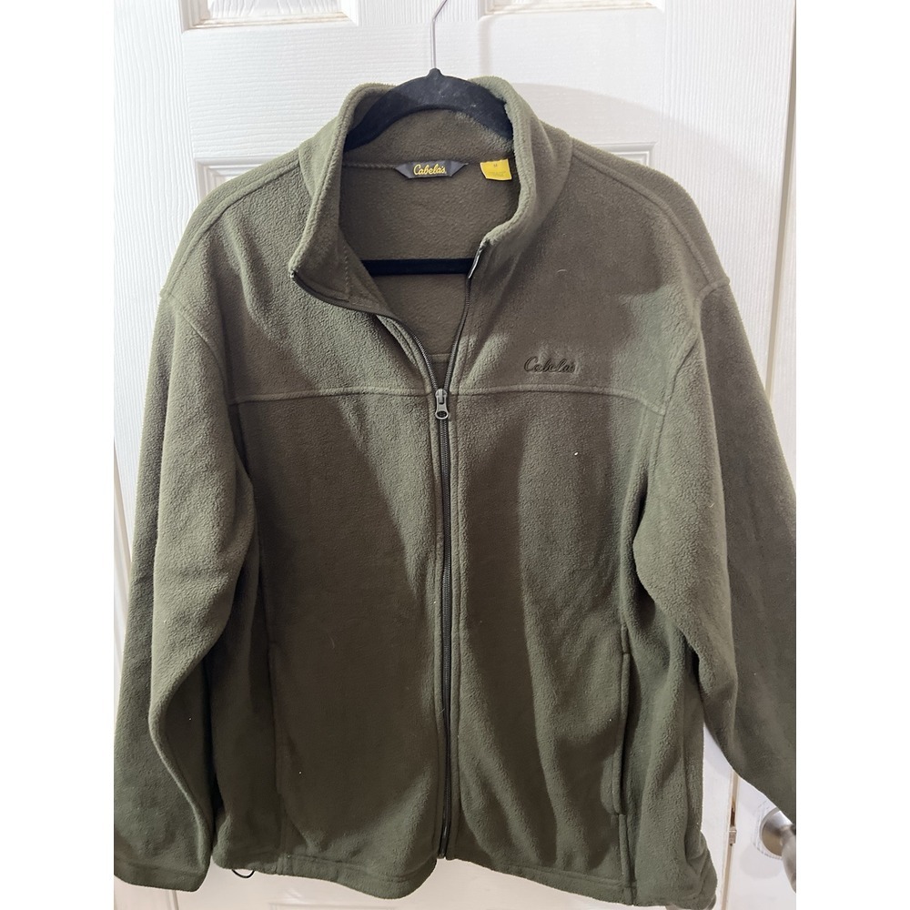 Cabela's Men's Fleece Jacket Zipper‎ Front Sign Front Size M Medium